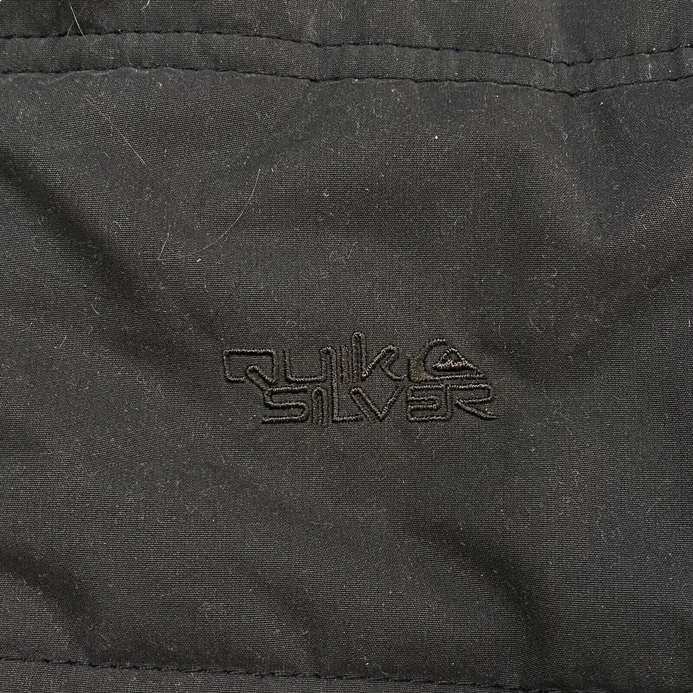 QUIKSILVER Men Fleece Lined Puffer Full Zip Coat Sz M Black Outdoors Winter